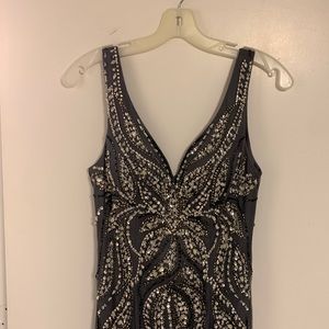 Formal blue grey dress